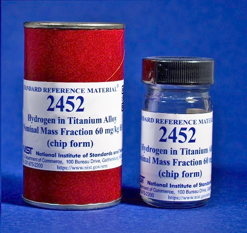 SRM 2452 - 鈦合金中的氫(標稱質量分數60 mg/kg H)(晶片形式)