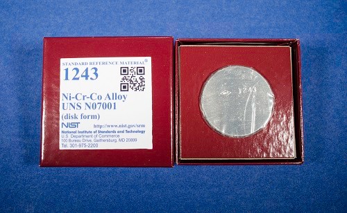 SRM 1243 - Ni-Cr-Co合金UNS N 07001(盤形)標(biāo)準(zhǔn)品