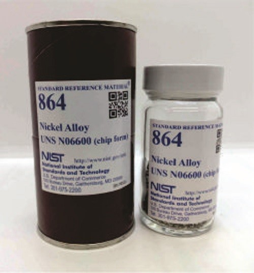 SRM 864 - 鎳合金UNS N 06600(晶片形式)標準品